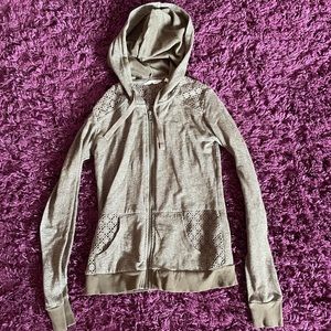 Nordstrom Olive green lacy hoodie